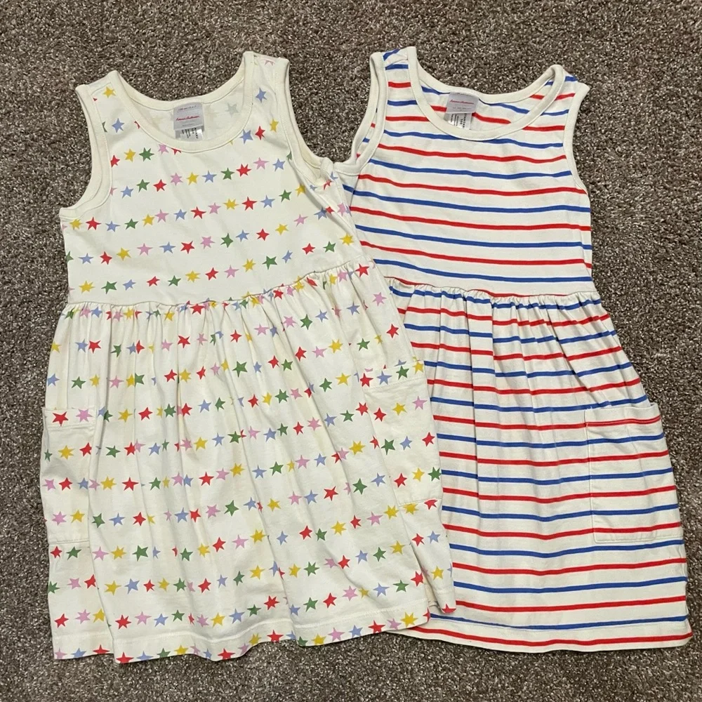 EUC Hanna Andersson Sleeveless Playground Dress w/ Pockets size 6-7 - Picture 2 of 8